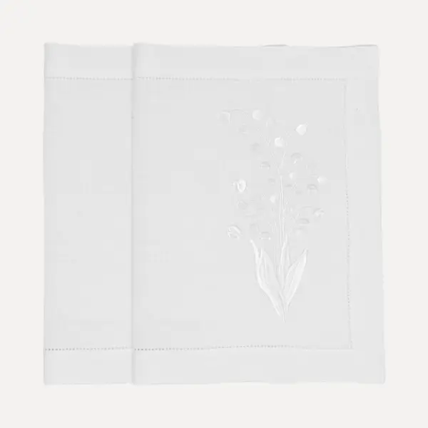 Набор льняных плейсматов ЛАНДЫШ, 45х30 см, 2 шт, текстиль