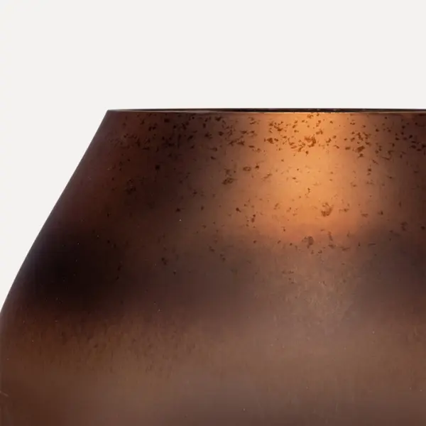 Ваза 29x26 см, стекло, металл, бронзовый