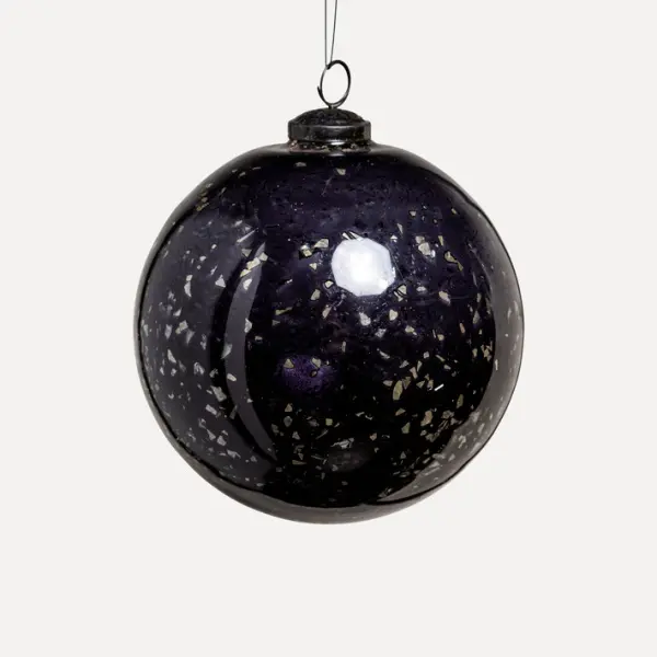 Шар D15 см, стекло, черный