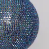 Шар D10 см c кристаллами, пластик, стекло, синий, мультиколор