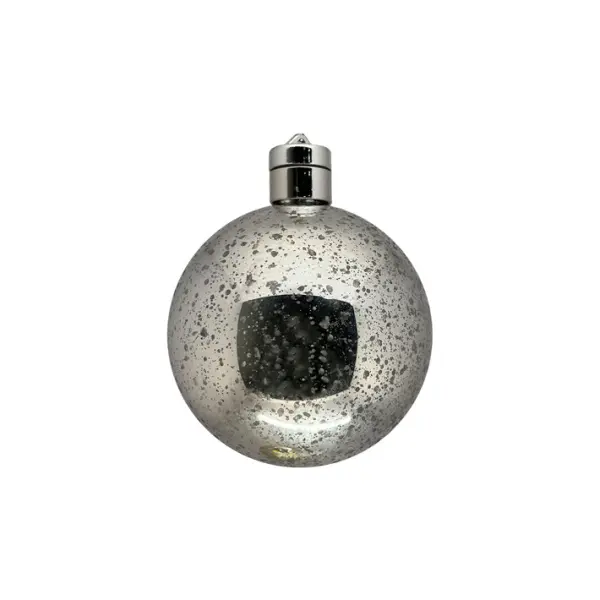 Шар LED D12 см, пластик, серебряный