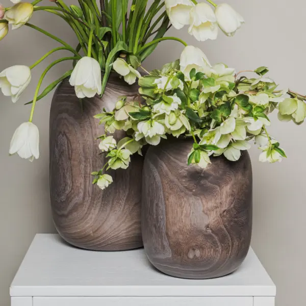 Ваза 28х40 см, дерево, коричневый Ваза 28х40 см, дерево, коричневый
