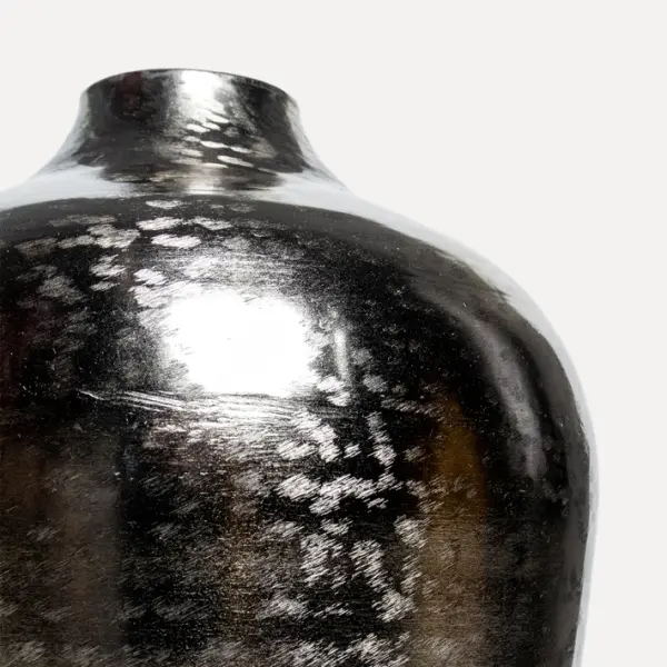 Ваза 25x30 см, металл, серебряный