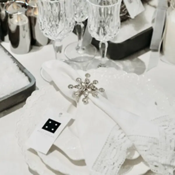 Кольцо для салфеток D5 см, металл, стекло, прозрачный