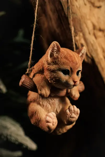 Подвес КОТЕНОК 10х15 см, полирезин, рыжий