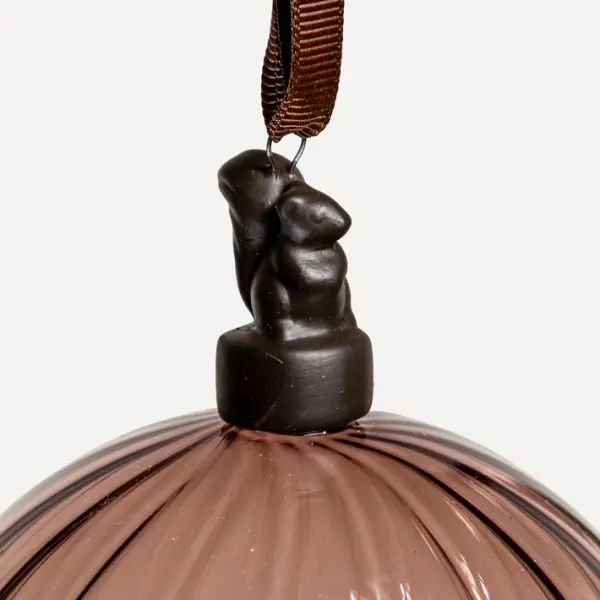 Шар D15 см, стекло, винный