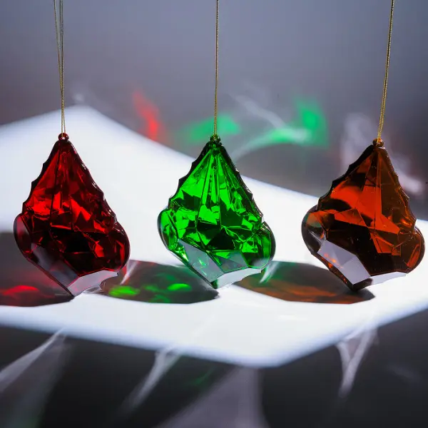 Подвес КРИСТАЛЛ 11x16 см, пластик, светло-зеленый