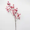 Ветвь ягодная ШИПОВНИК H76 см, заснеженная, пластик, красный