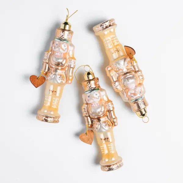 Подвес ОЛОВЯННЫЙ СОЛДАТИК 5х16 см, стекло, золотой