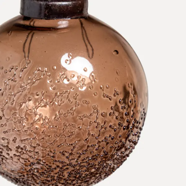 Шар D7 см, стекло, коричневый