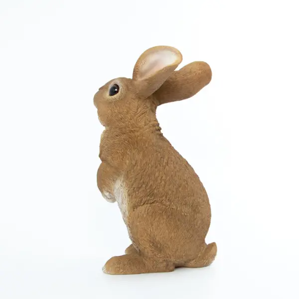Фигура ЗАЯЦ 16х13х26 см, полирезин, рыжий