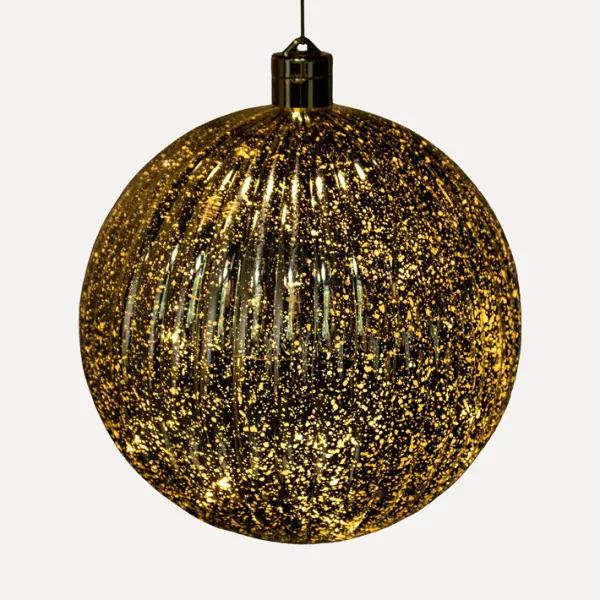 Шар LED D20 см, пластик, золотой