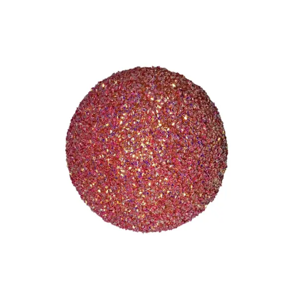 Шар с блёстками D15 см, пенопласт, фуксия, мультиколор