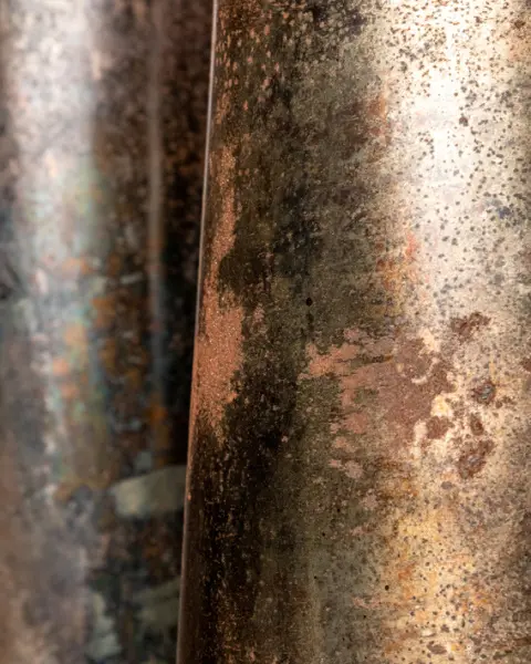 Ваза 28x76 см, металл, бронзовый