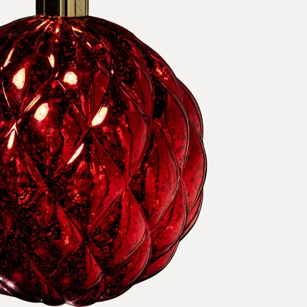 Шар LED D15 см, пластик, красный