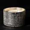 Свеча в стакане БЕРГАМОТ, D10xH8 см, стекло, серебро