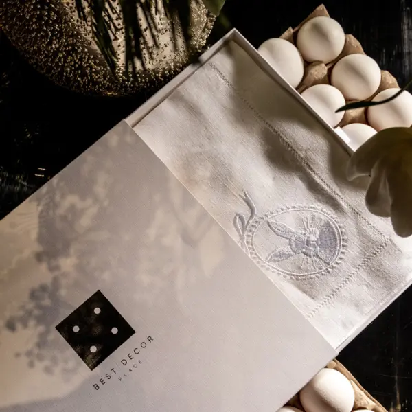 Набор льняных салфеток ЗАЯЦ, 50х50 см, 4 шт, текстиль