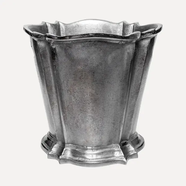 Ваза 26x23x25 см, металл, серебряный