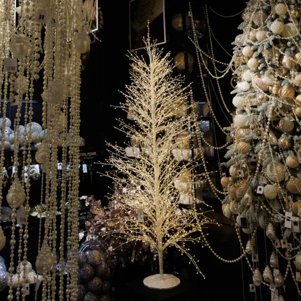 Дерево с мерцающим эффектом LED H180 см, пластик, металл, белый