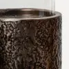 Подсвечник с колбой 30x77 см, металл, стекло, темно-серебряный
