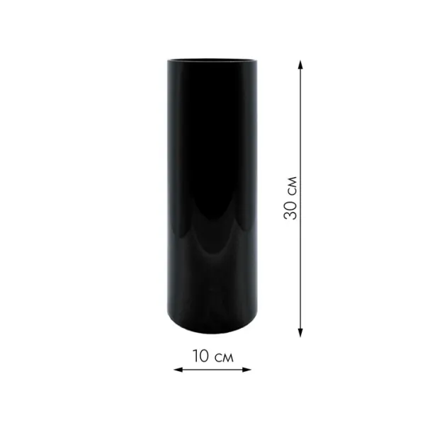 Ваза 10х30 см, поликарбонат, чёрный Ваза 10х30 см, поликарбонат, чёрный