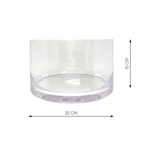 Ваза 25х15 см, поликарбонат, прозрачный Ваза 25х15 см, поликарбонат, прозрачный