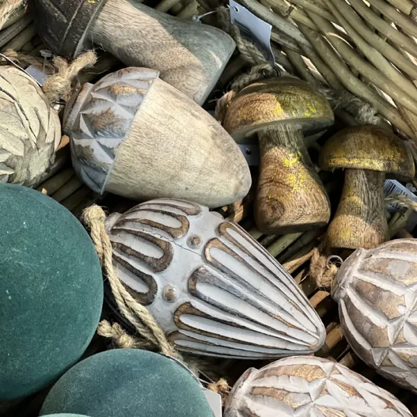 Подвес КАПЛЯ 7х12 см, дерево, белый, коричневый