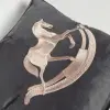 Подушка с вышивкой ЛОШАДКА, 50х50 см, текстиль, серый