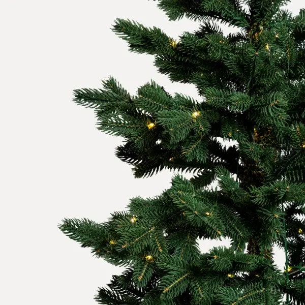 Ель искусственная с лампочками ТИККО H255 см, пластик, металл, зеленый