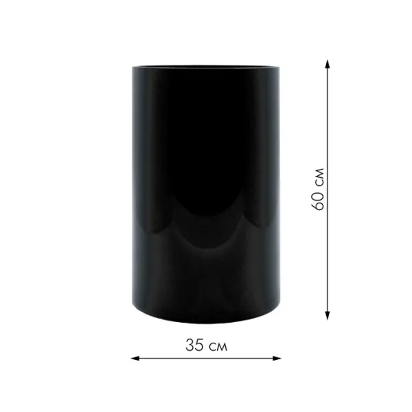 Ваза 35х60 см, поликарбонат, чёрный Ваза 35х60 см, поликарбонат, чёрный