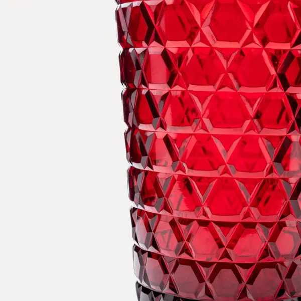 Ваза 14x18 см, стекло, красный