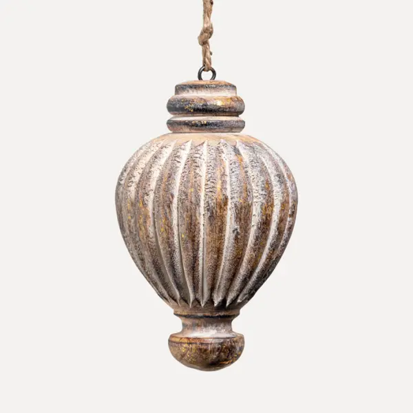 Подвес 9x14 см, дерево, серый