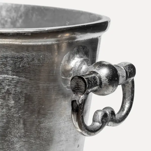 Ваза 37x25x24 см, металл, серебряный