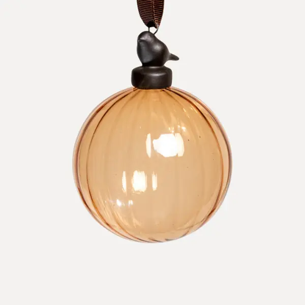 Шары в наборе D8 см, 3шт, стекло, коричневый