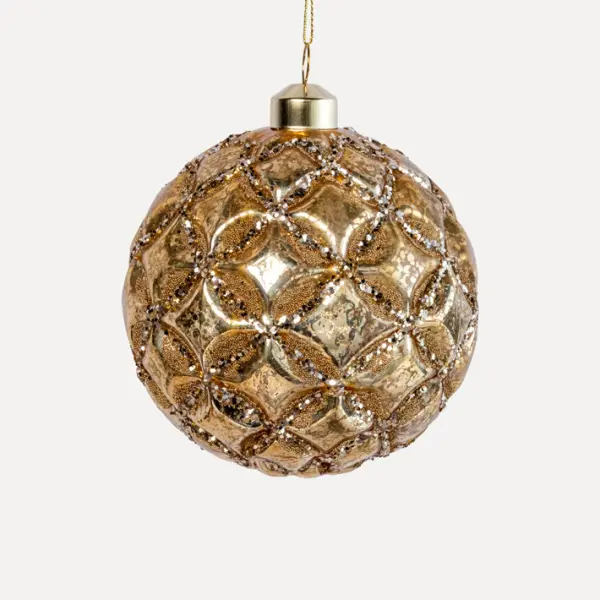 Шар D10 см, стекло, золотой Шар D10 см, стекло, золотой