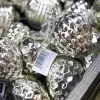Подвес Шишка D10 см, стекло, серебряный