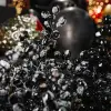 Ветвь ягодная ШИПОВНИК H76 см, заснеженная, пластик, черный