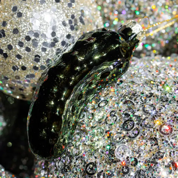 Подвесы в наборе ОГУРЦЫ 3х3х9 см, 8 шт, стекло, зеленый