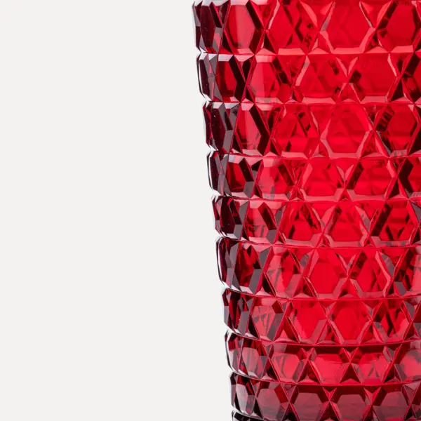 Ваза 15x23 см, стекло, красный