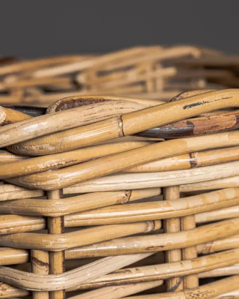 Комплект из 2-х плетёных корзин 40x40x65, 36x36x55 см, ротанг, рыжий