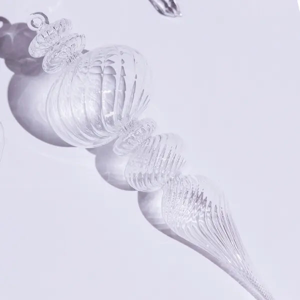 Подвес ручной работы 7x26 см, стекло, прозрачный