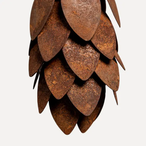 Подвес ШИШКА 5x10 см, металл, коричневый