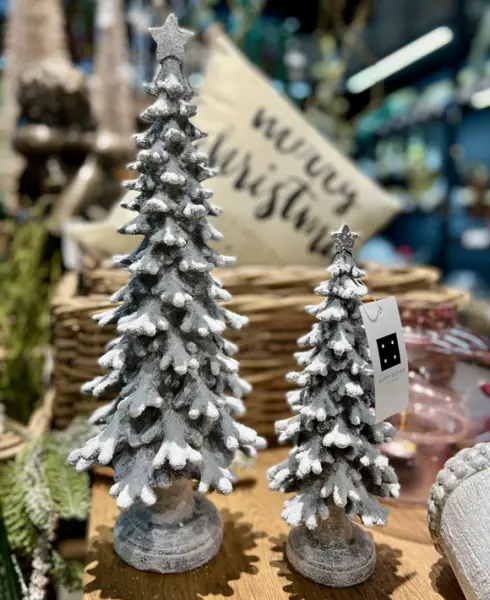 Фигура ЕЛЬ H43 см, заснеженная, пластик, зелёный