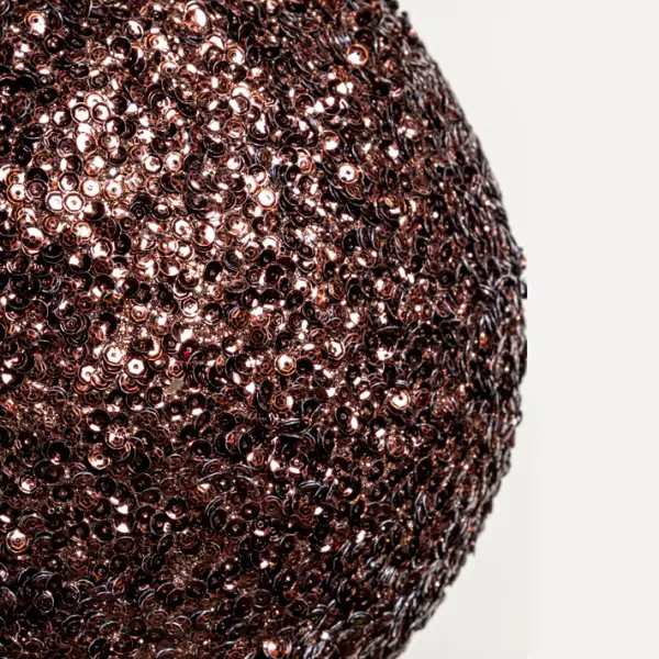 Шар D20 см с пайетками, пенопласт, коричневый, АУТЛЕТ