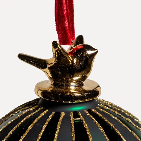 Шары в наборе D10 см, 3шт, стекло, зеленый