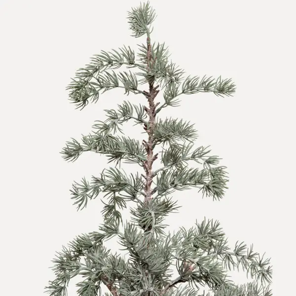 Ель в кашпо H105 см, пластик, серо-зеленый