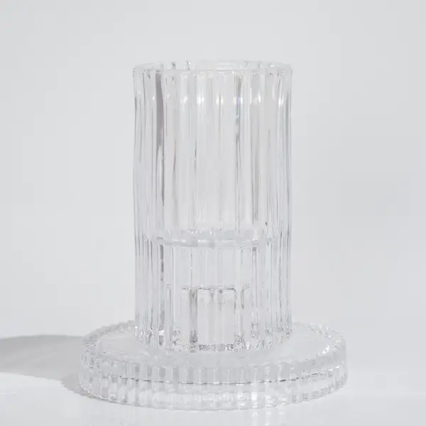 Подсвечник 10х12 см, стекло, прозрачный