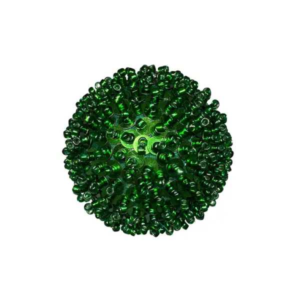 Шар из бисера D8 см, стекло, пластик, зелёный