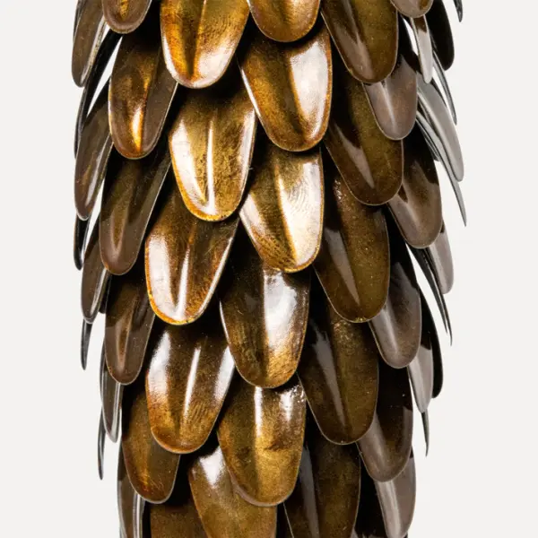 Подвес ШИШКА 7x16 см, металл, золотой