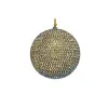 Шар D10 см c кристаллами, пластик, стекло, радужный, золотой